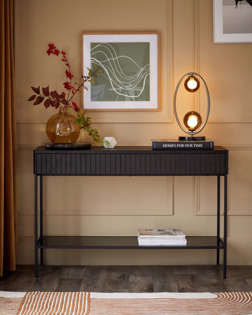 Toronto Dark Ash Console Table – Dusk Scotland Front