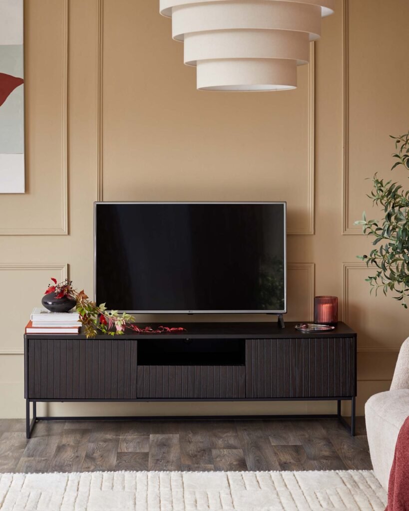 Toronto Dark Ash TV Stand – Dusk Front