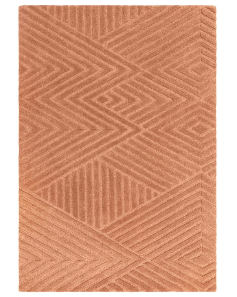 Dusk Abstract Point terracotta textured medium rug Front