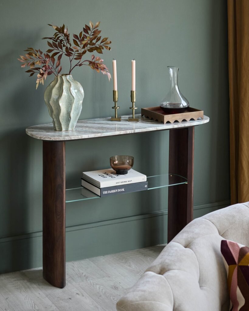 Adalynn toronto marble dark mango wood console table – Dusk Front