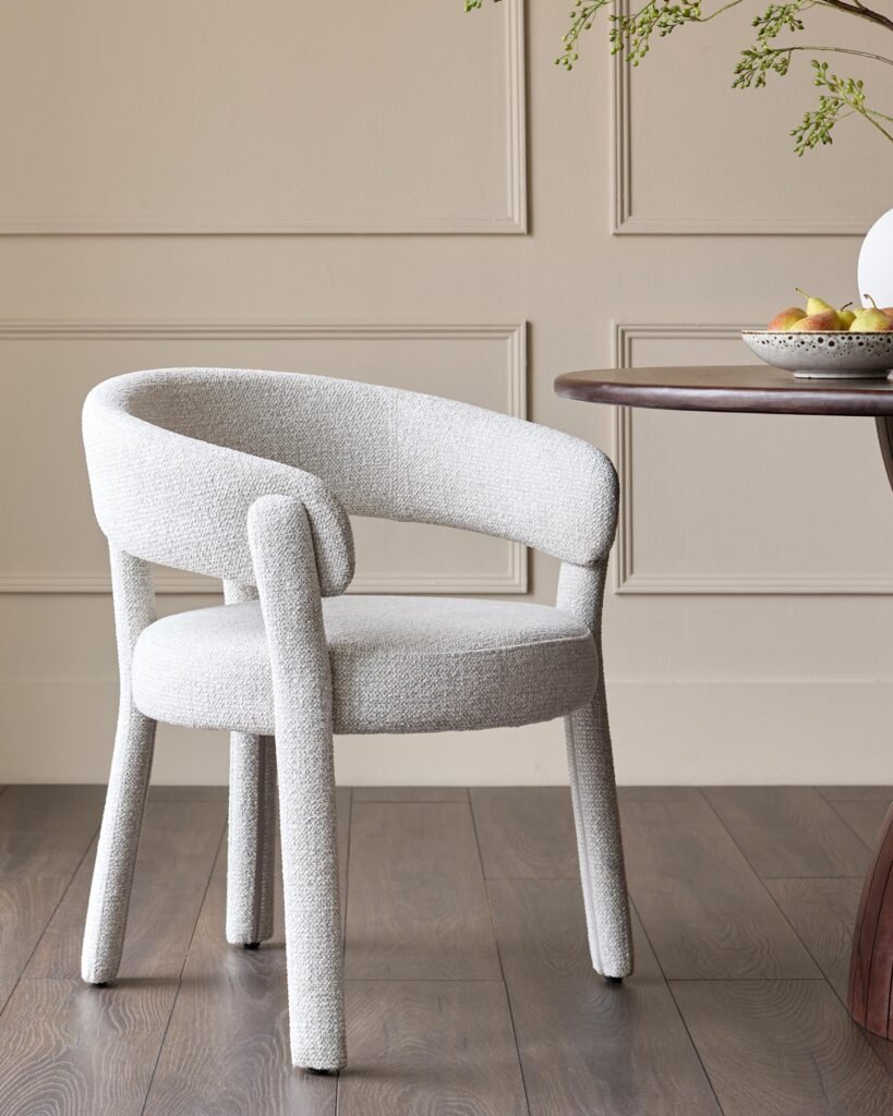 Dusk Scotland Anya natural fabric dining chair Front