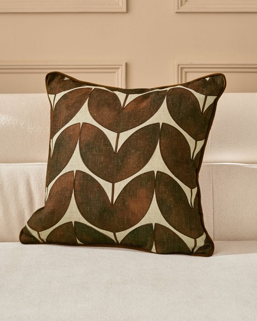 Micah chocolate Dusk Scotland medium cushion Front