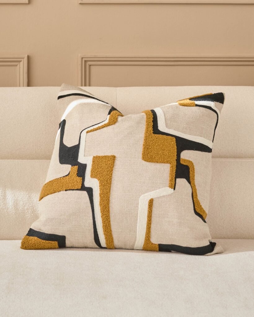 Camille natural Dusk England medium cushion Front
