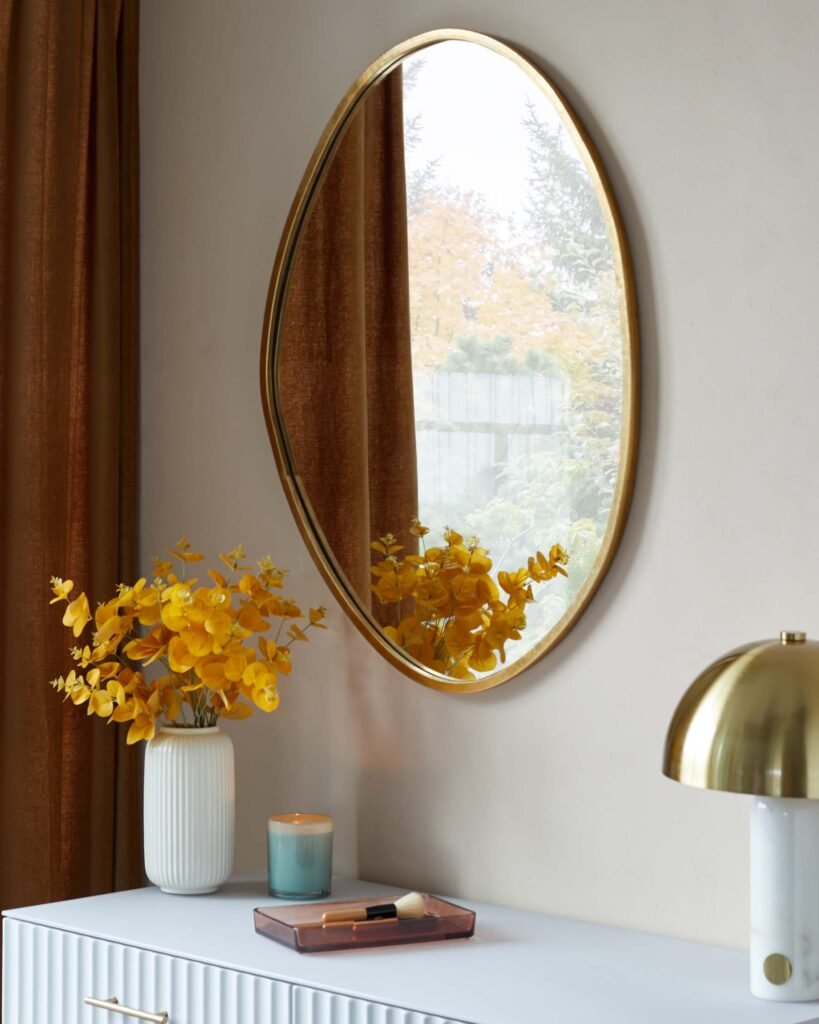 Dusk England Channing Medium Wall Mirror Gold Front