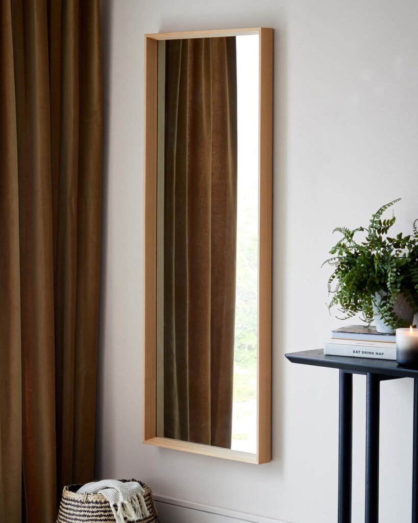 Dusk Corban Large Full Length Wall Mirror Oak Front