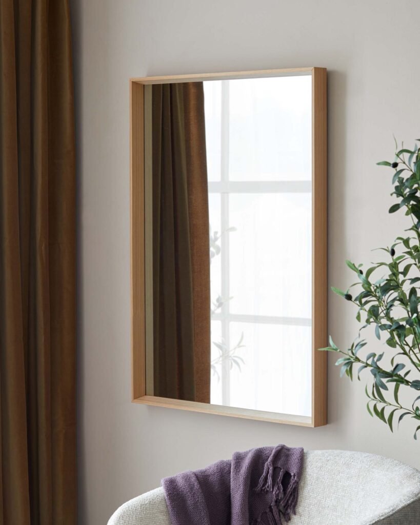 Corban Large Wall Mirror Oak – Dusk Scotland Front