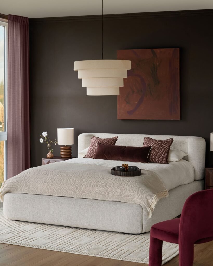 Darla natural chenille king size ottoman storage bed – Dusk Scotland Front