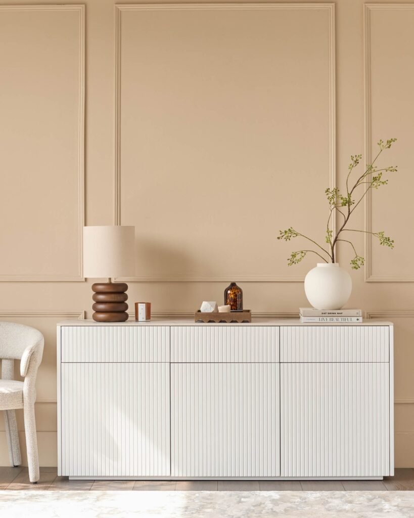 Dusk Edie natural ceramic large sideboard Front
