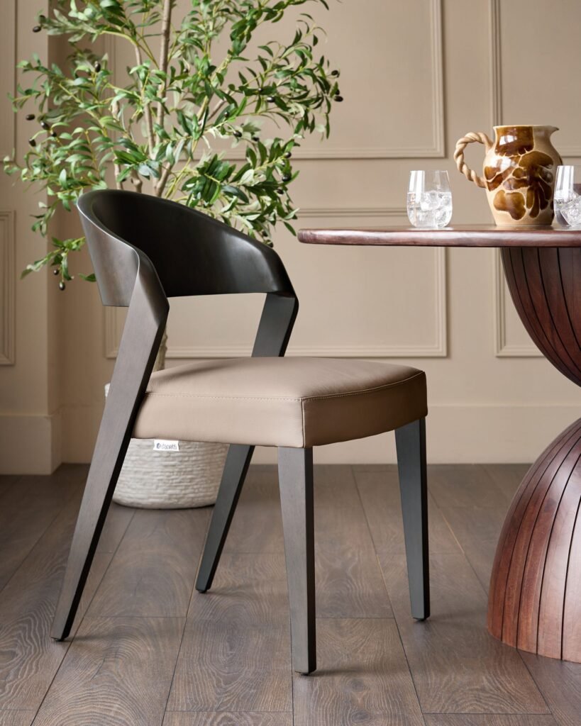 Enzo mocha leather dining chair - set of 2 – Dusk Front