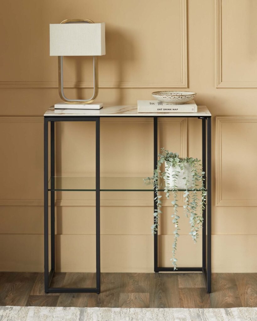 Dusk Scotland Georgia natural ceramic small console table Front