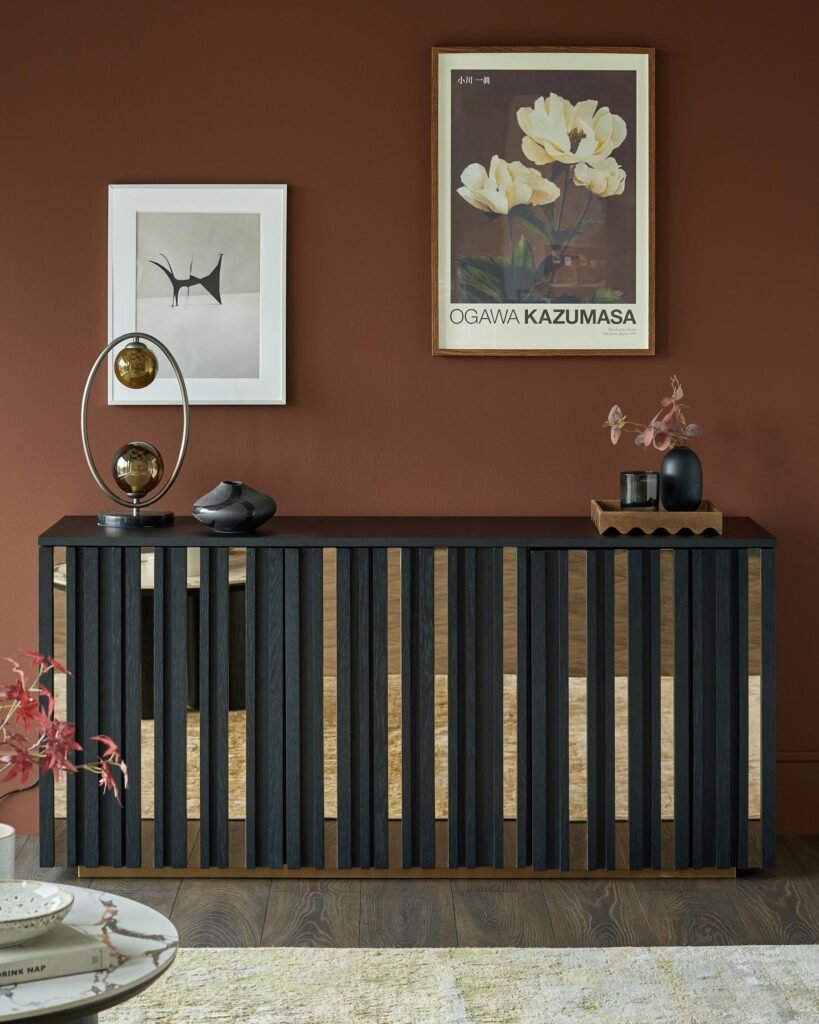 Holland black ash sideboard – Dusk Front