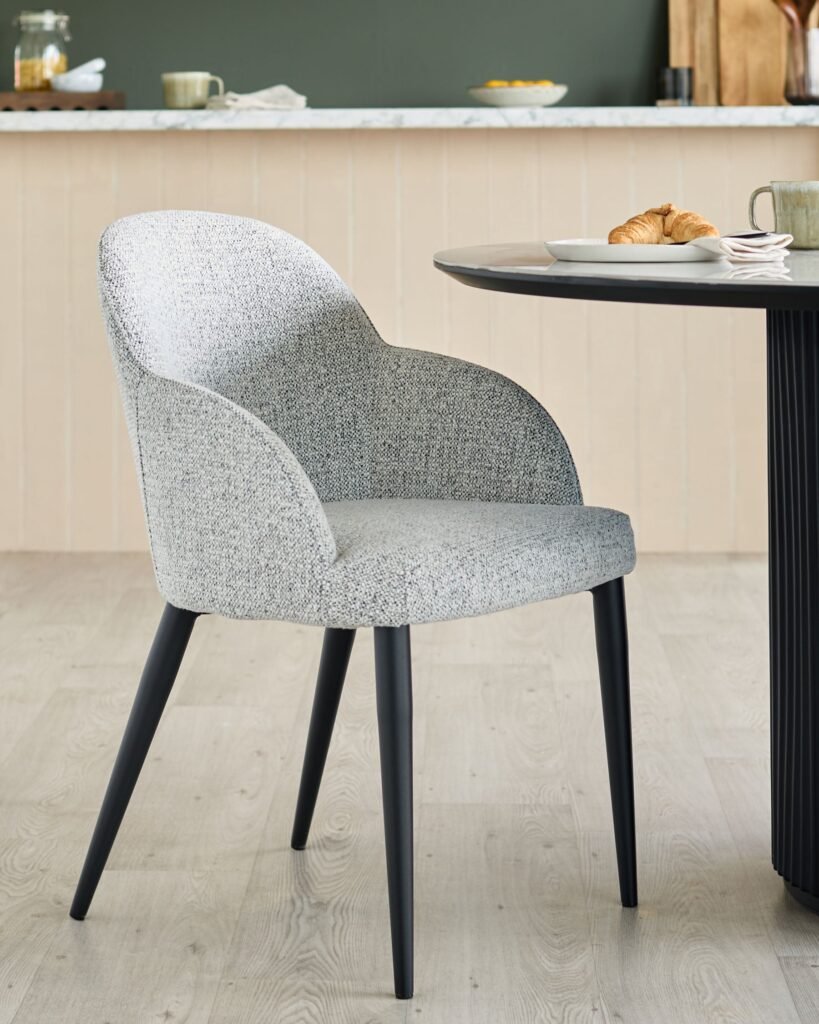 Lani grey fabric dining Dusk Scotland chair - set of 2 Front