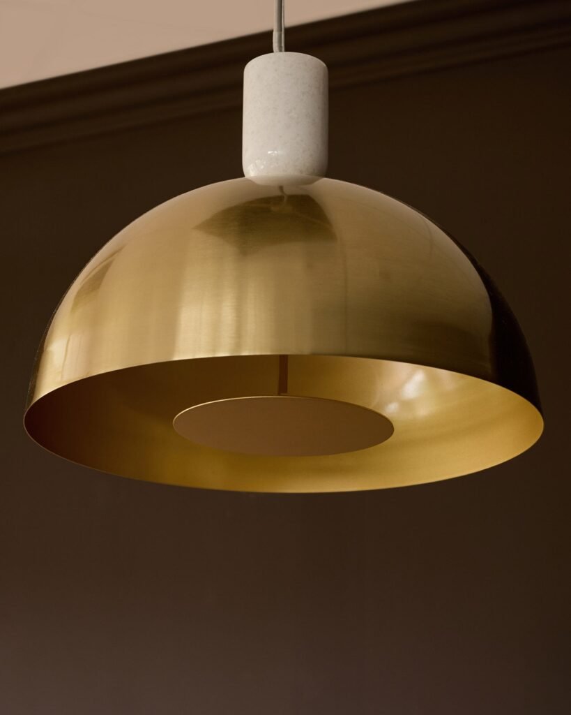 Louis Brass Single Pendant – Dusk Scotland Front