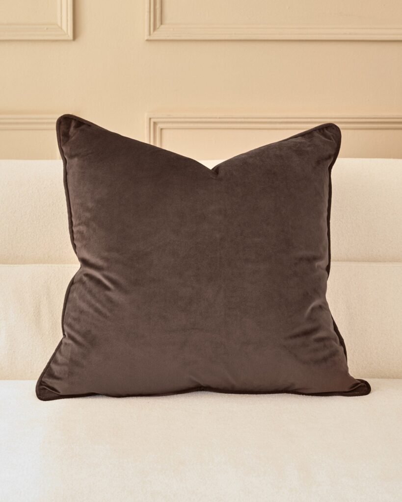 Dusk England Luca chocolate large cushion Front