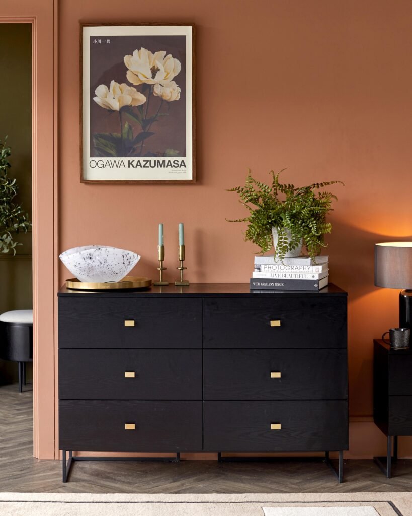 Dusk Scotland Odele Black Ash Chest Of Drawers Front