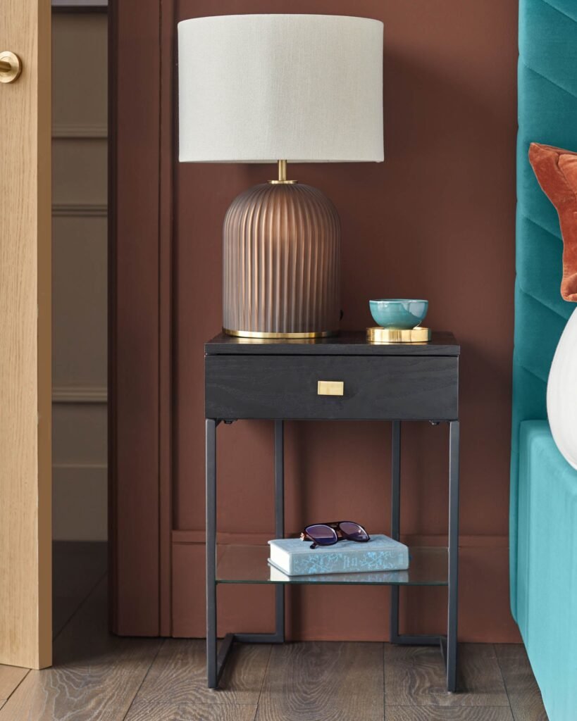 Odele Black Dusk Scotland Ash Bedside Table Front