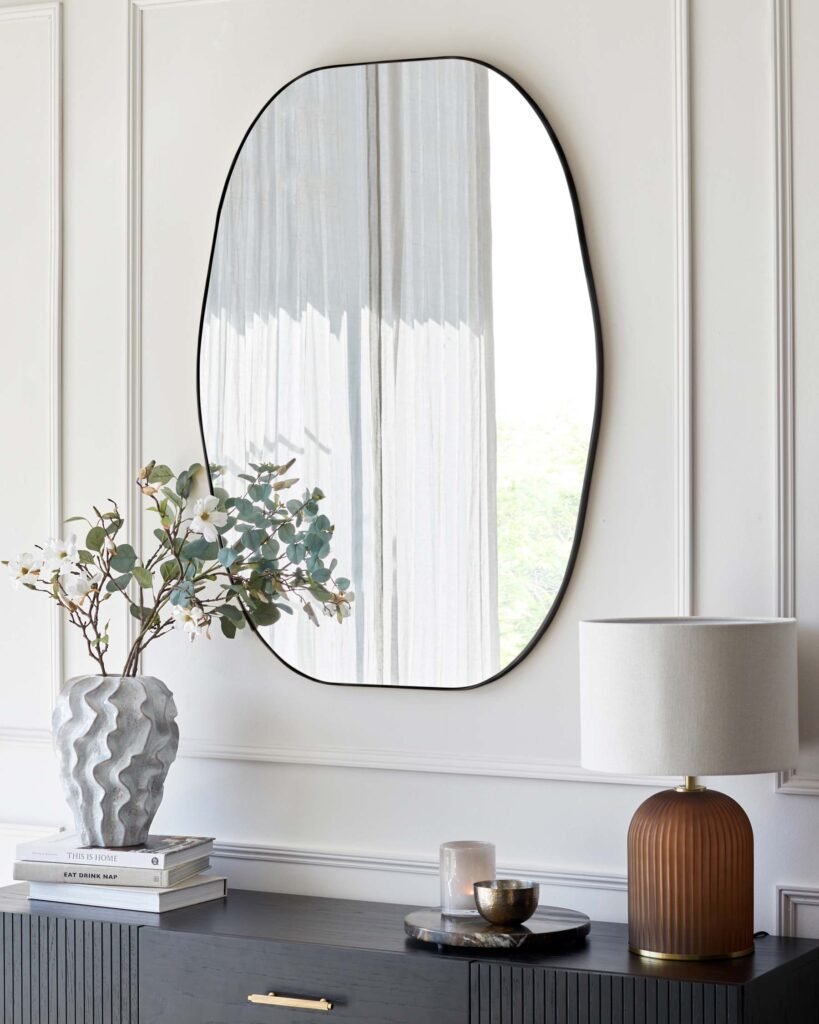 Odense Large Dusk Wall Mirror Black Front