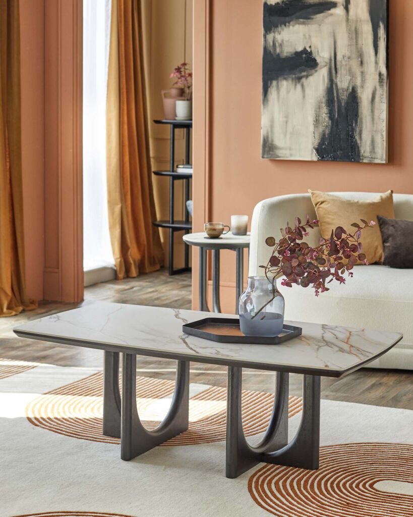 Dusk Orlan natural ceramic coffee table Front