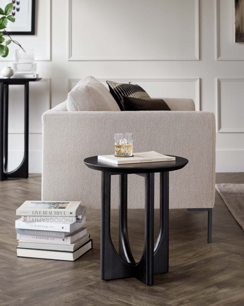Orlan black ash side table – Dusk Front