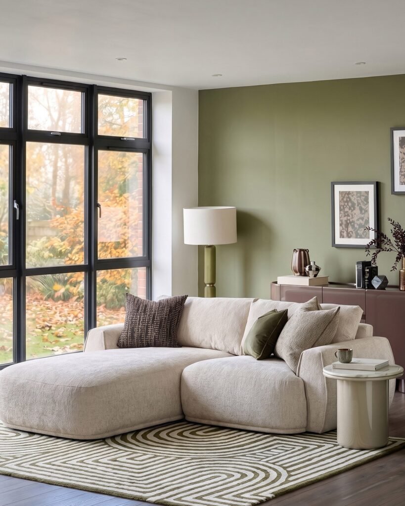 Renato natural chunky weave left hand facing small chaise sofa – Dusk Front