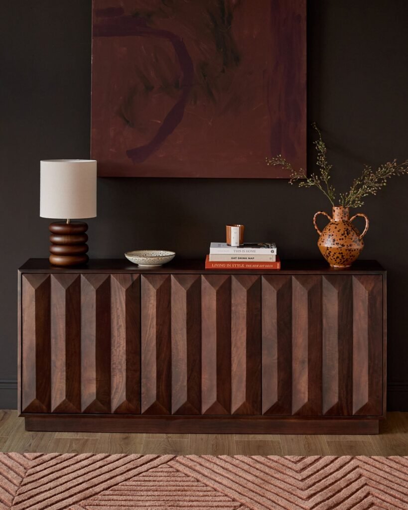 Dusk Ria dark mango wood large sideboard Front
