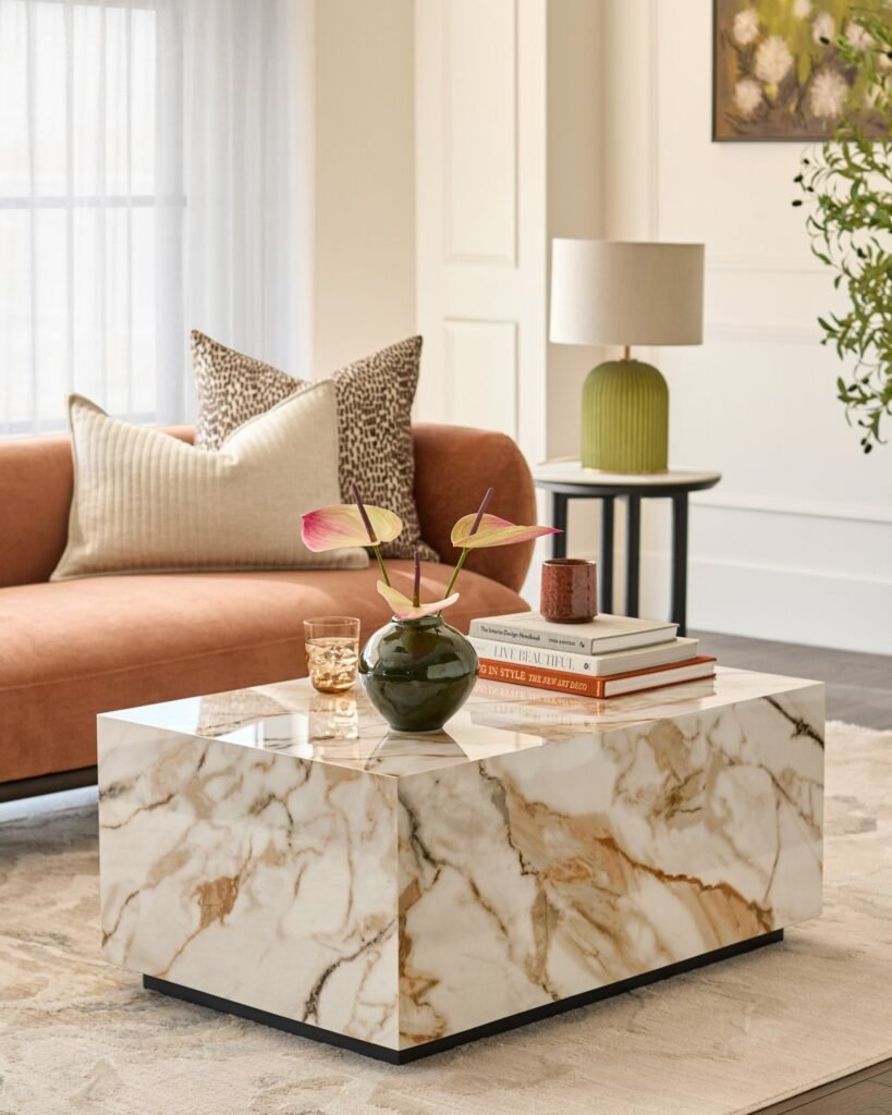 Russo natural gloss Dusk Scotland ceramic coffee table Front