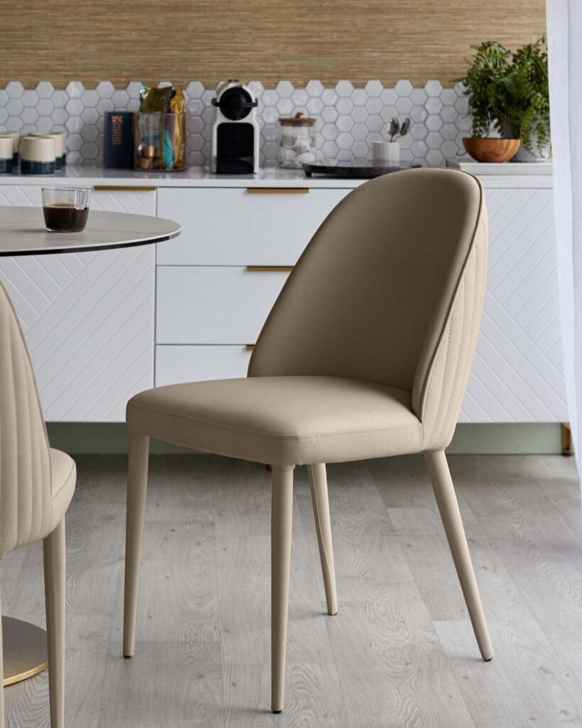 Saylor natural faux leather dining chair - set of 2 – Dusk Front