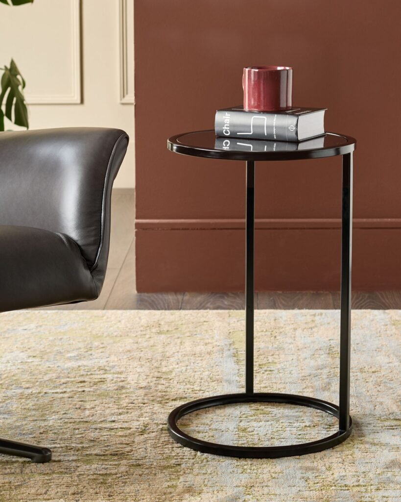 Thea Smoked Mirror and Black Tray Table – Dusk Scotland Front