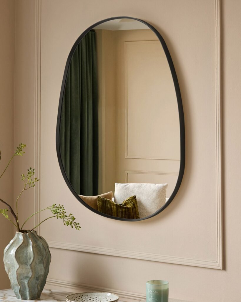 Caspian black pond wall mirror – Dusk Front