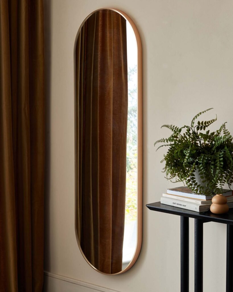 Yannis Large Full Length Wall Mirror Gold – Dusk Front