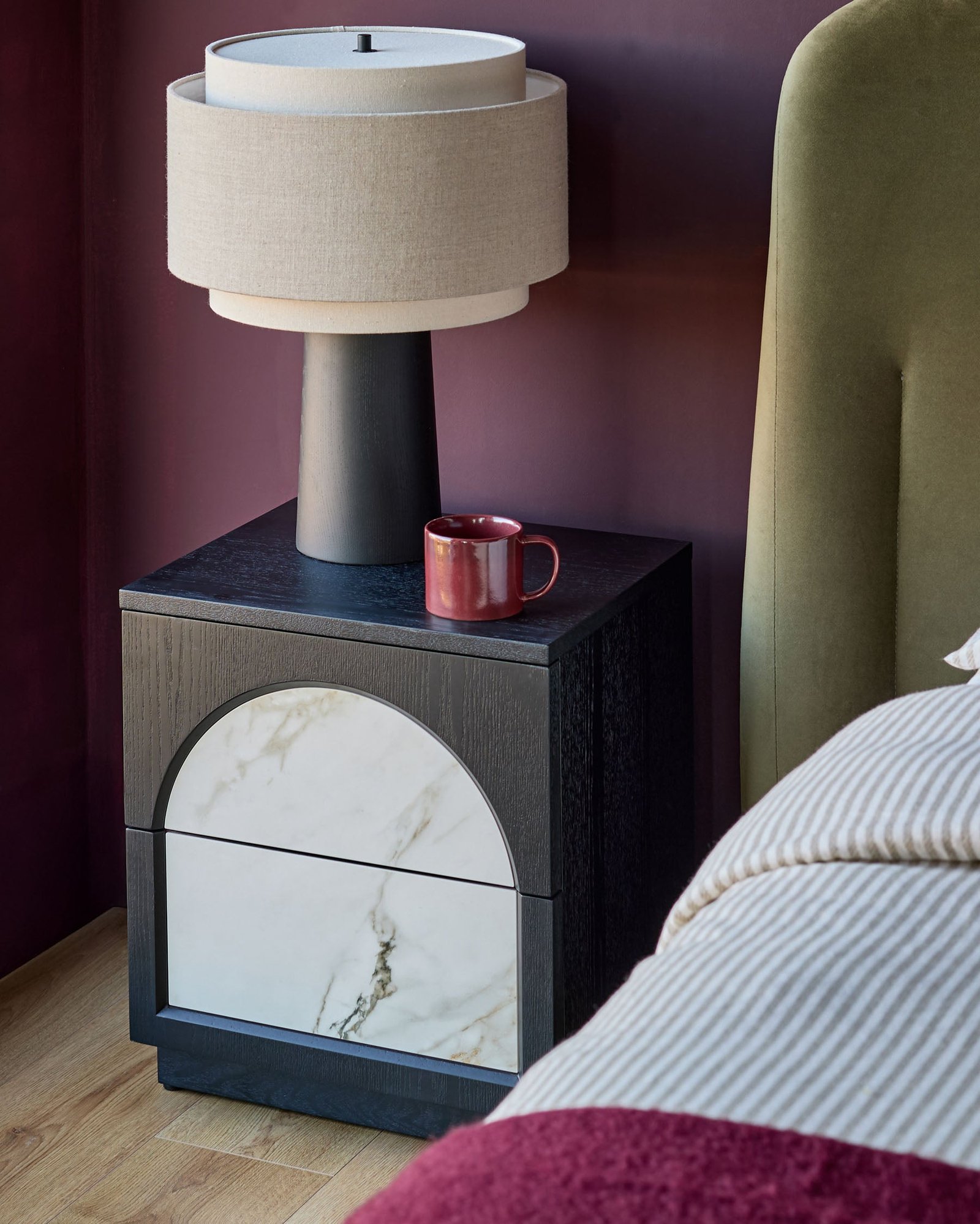 Archie natural Dusk England ceramic bedside table Back