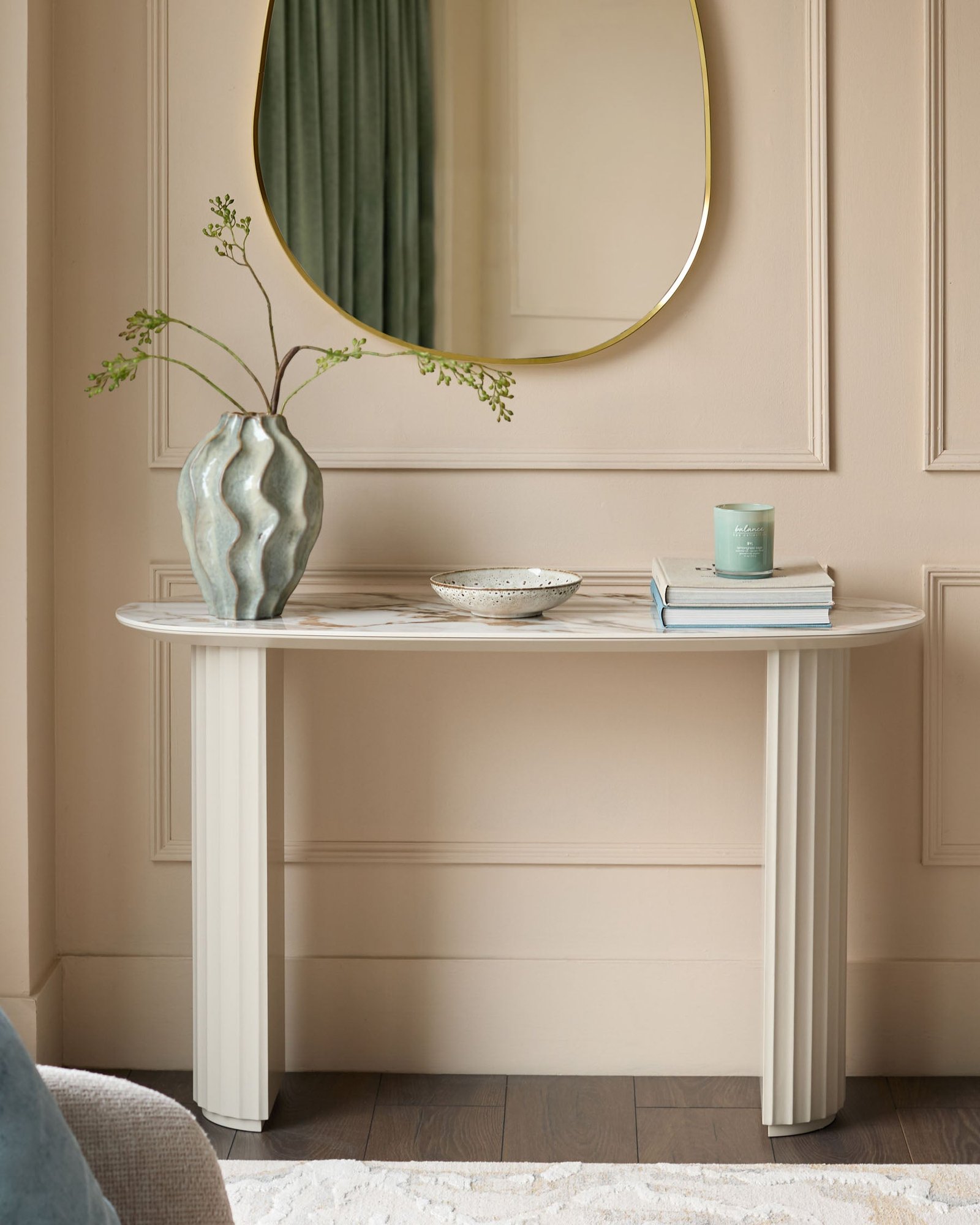 Austin natural ceramic console table – Dusk Scotland Back