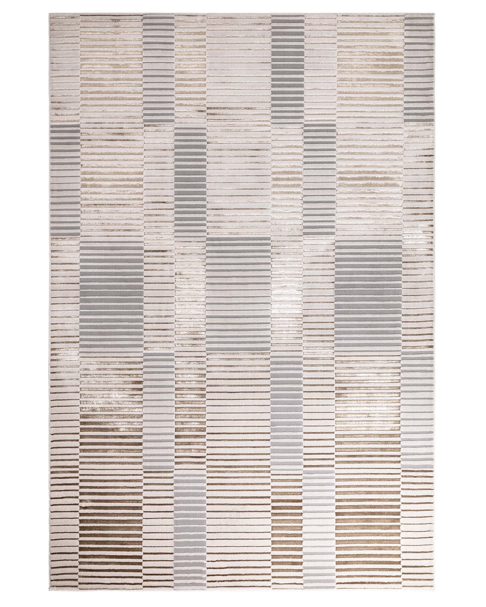 Bijou mixed metallics Dusk textured medium rug Front