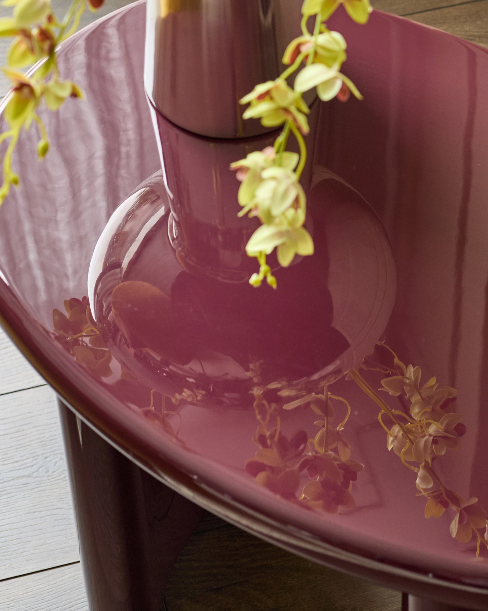 Carmela plum Dusk England gloss side table Side