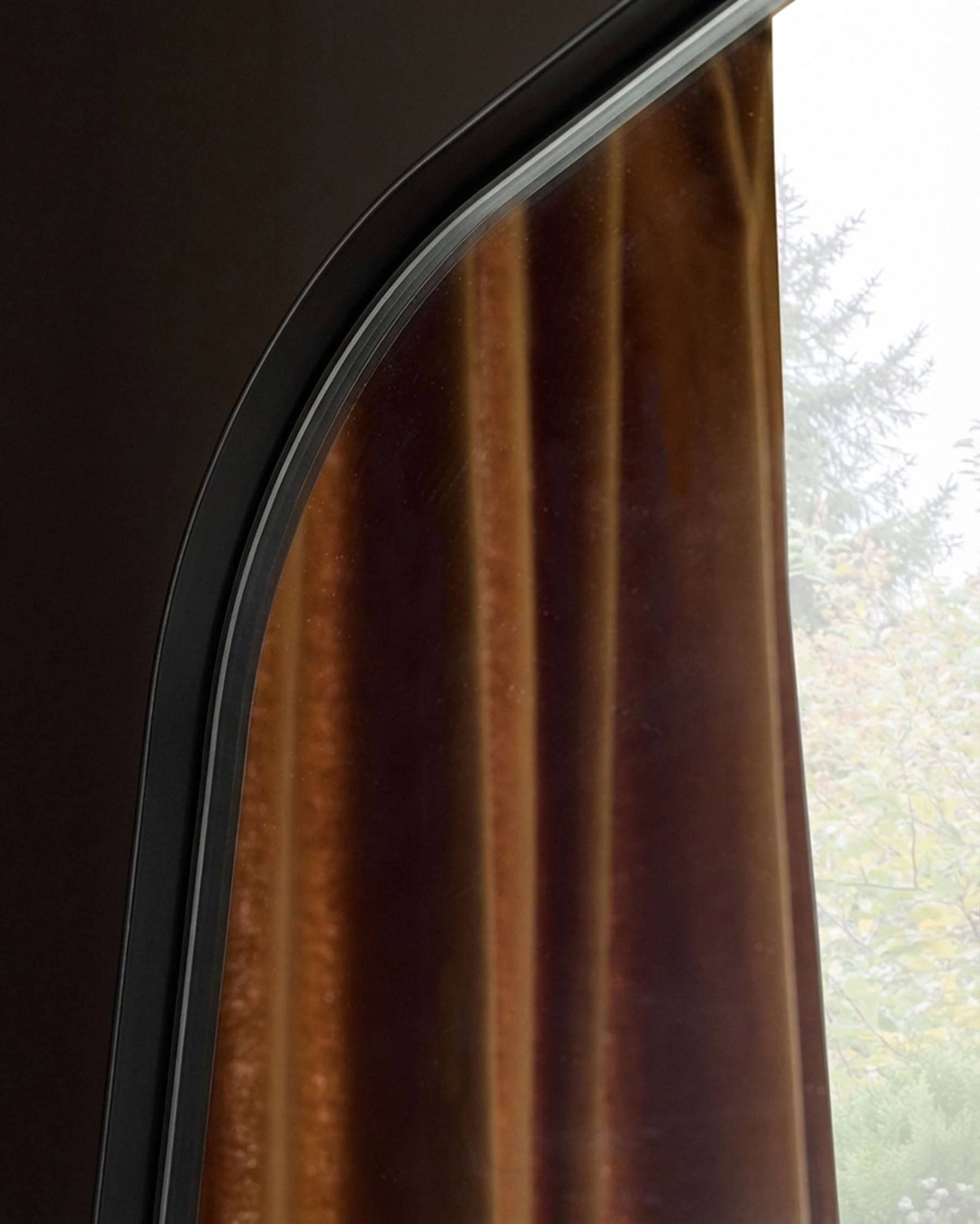 Caspian black full length leaner mirror – Dusk Side