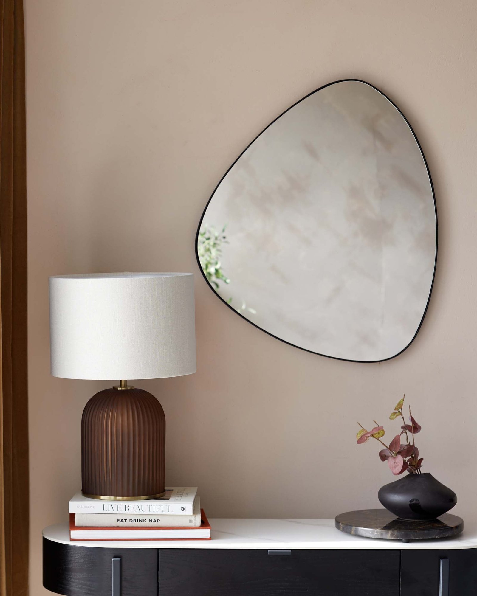 Caspian Small Wall Mirror Black – Dusk Scotland Back