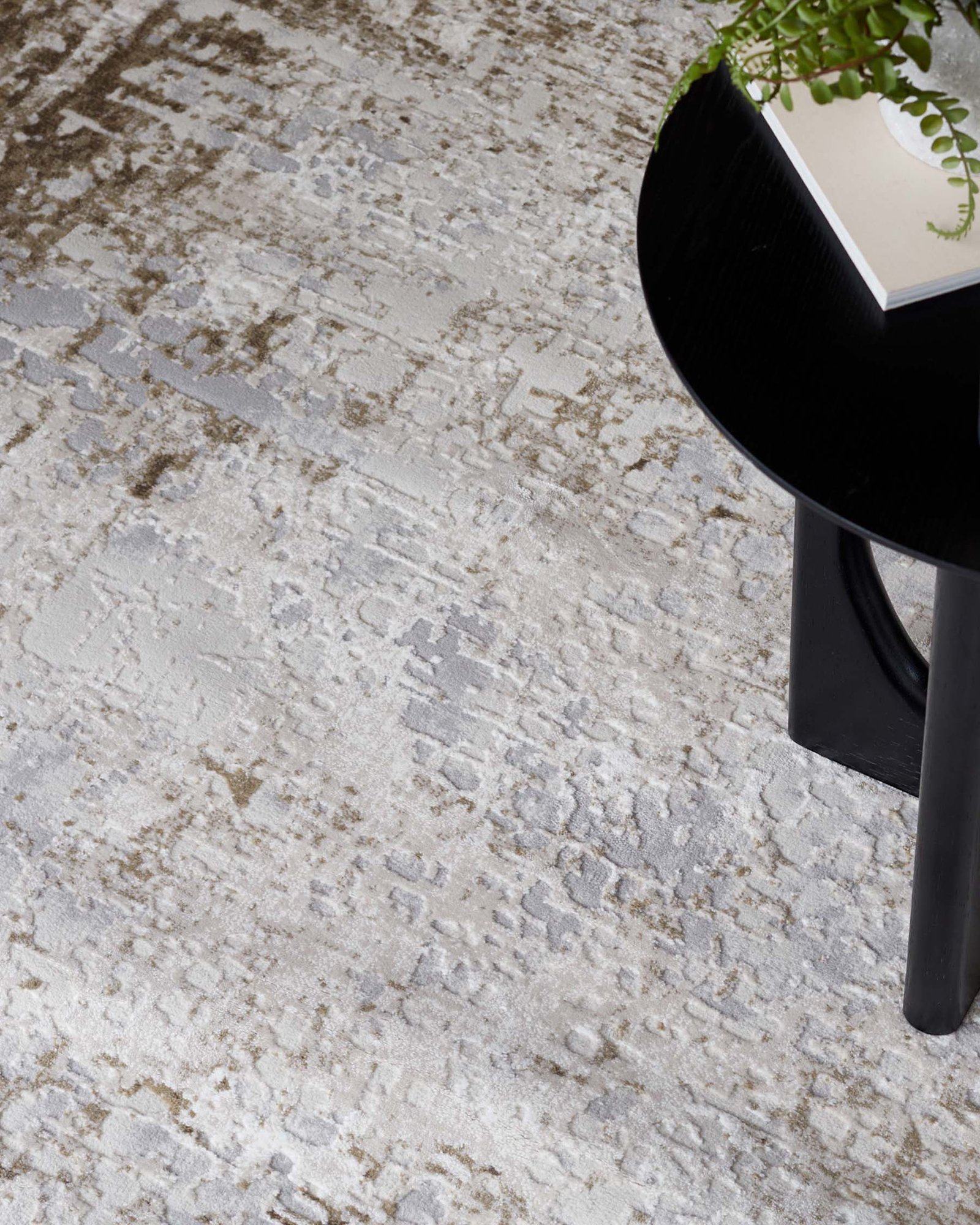 Distressed natural textured large rug – Dusk Side