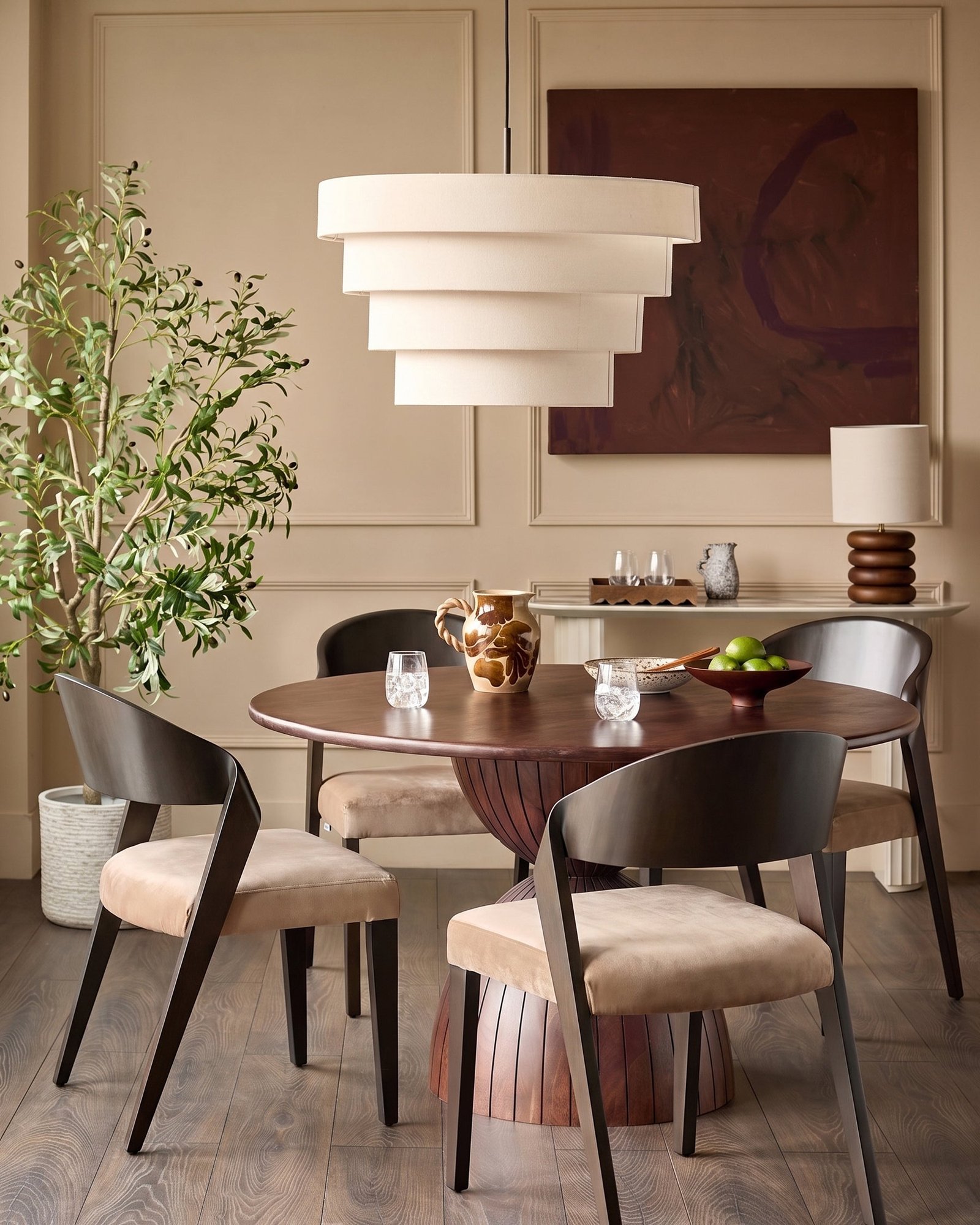 Dusk England Enzo champagne velvet dining chair - set of 2 Back