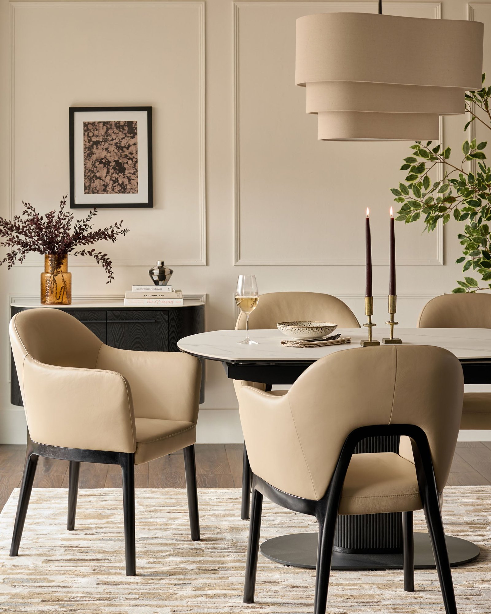 Dusk England Lucien natural leather dining chair Back
