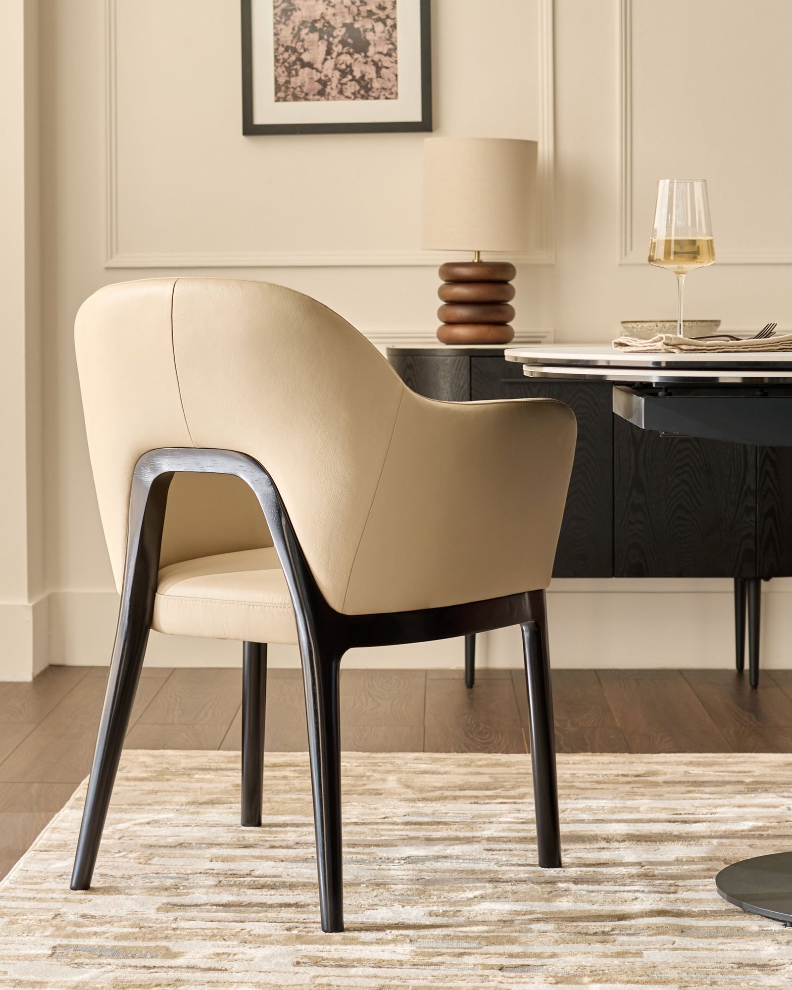 Dusk England Lucien natural leather dining chair Side