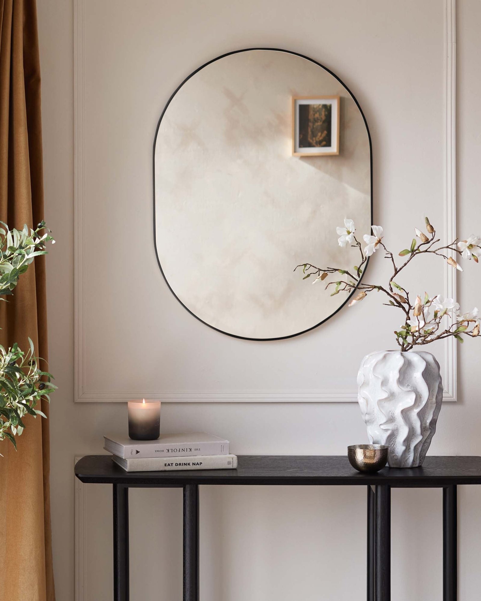 Dusk England Malva Medium Wall Mirror Black Back