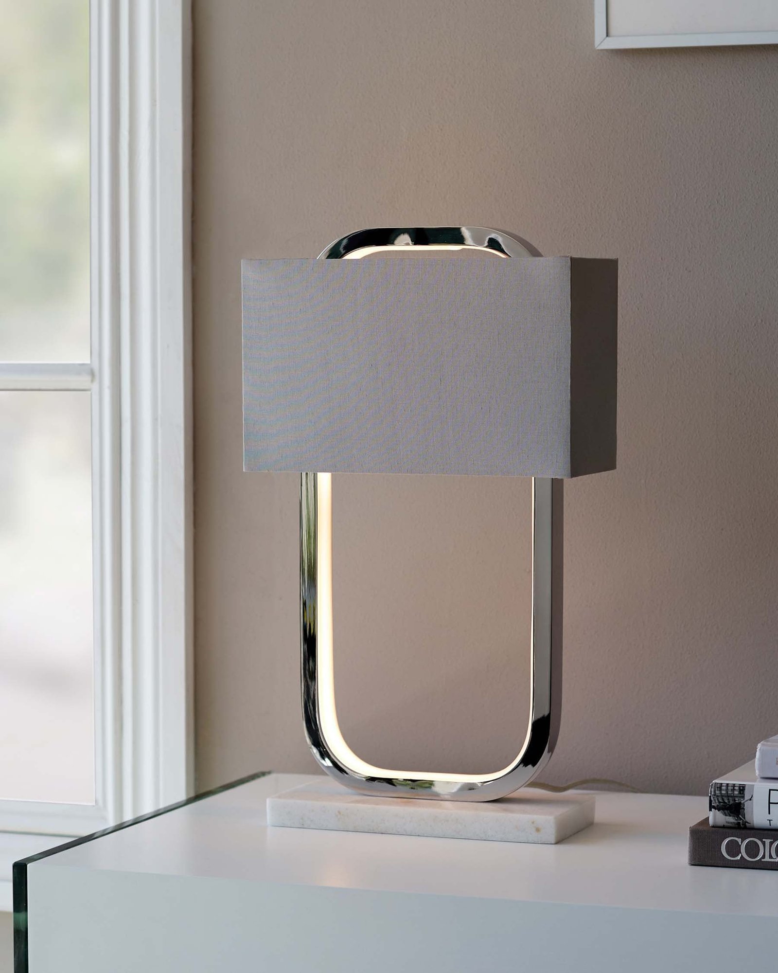 Dusk England Sanza Chrome Table Lamp Back