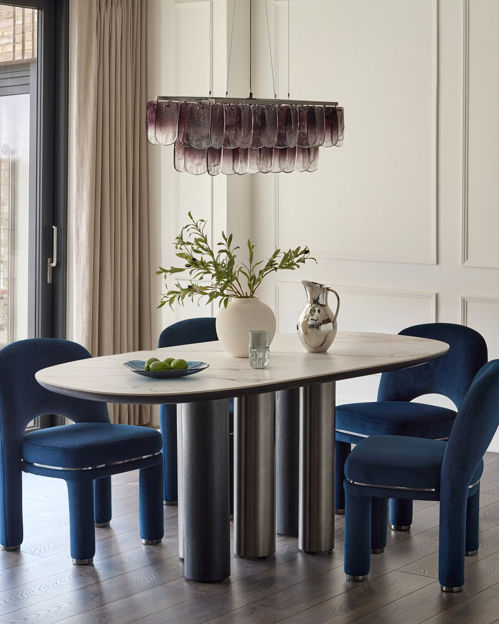 Dusk England Stassi natural ceramic 8 seater dining table Back