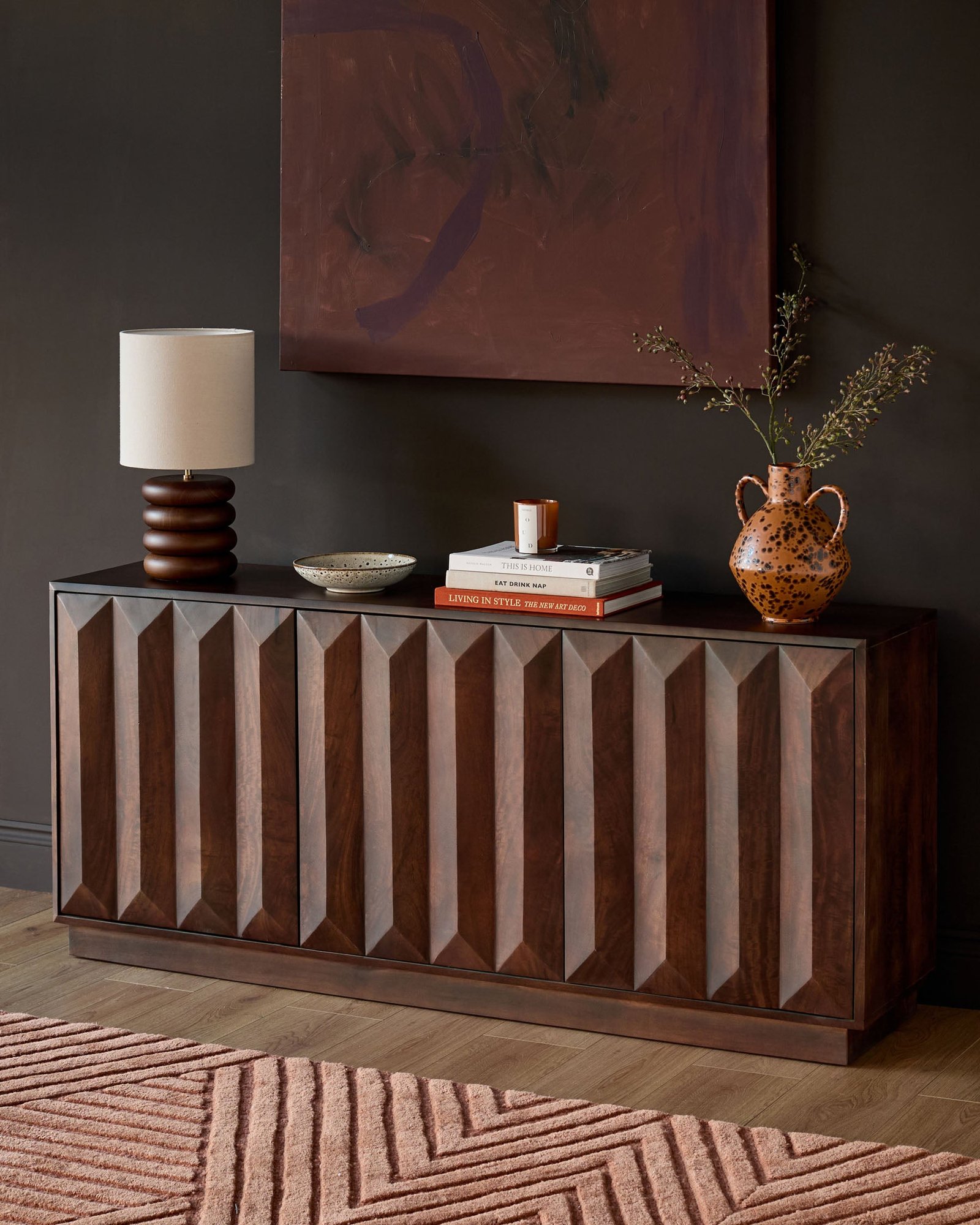 Dusk Ria dark mango wood large sideboard Back