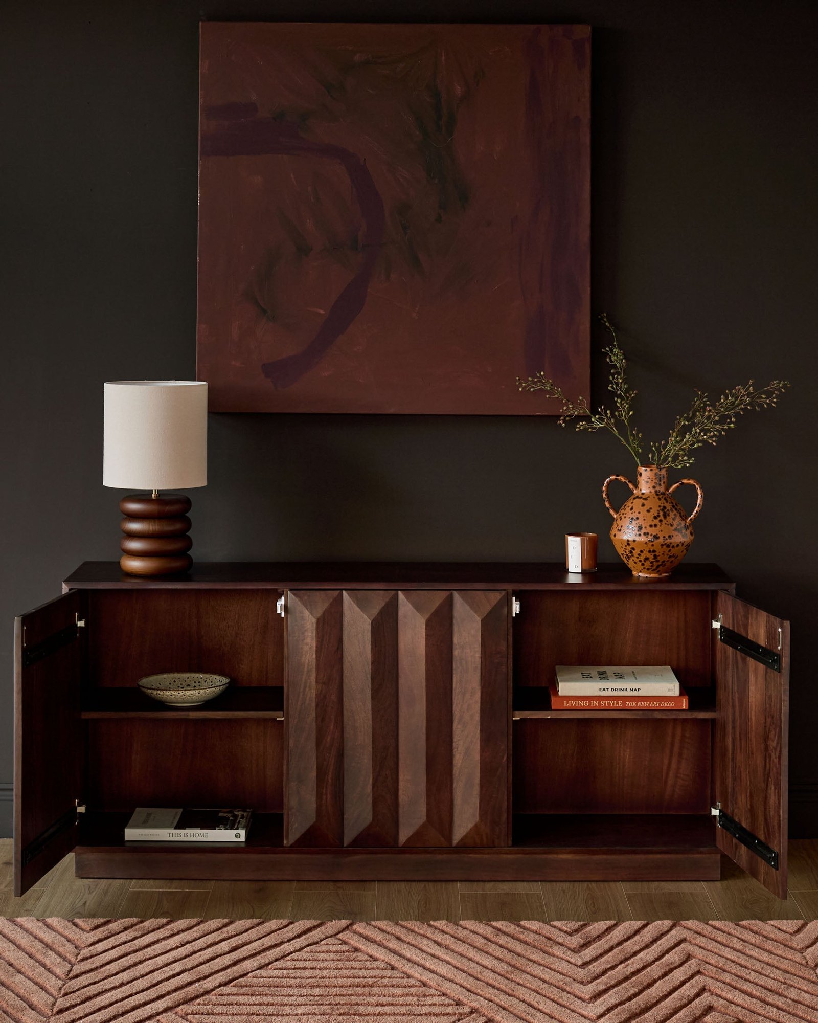 Dusk Ria dark mango wood large sideboard Side