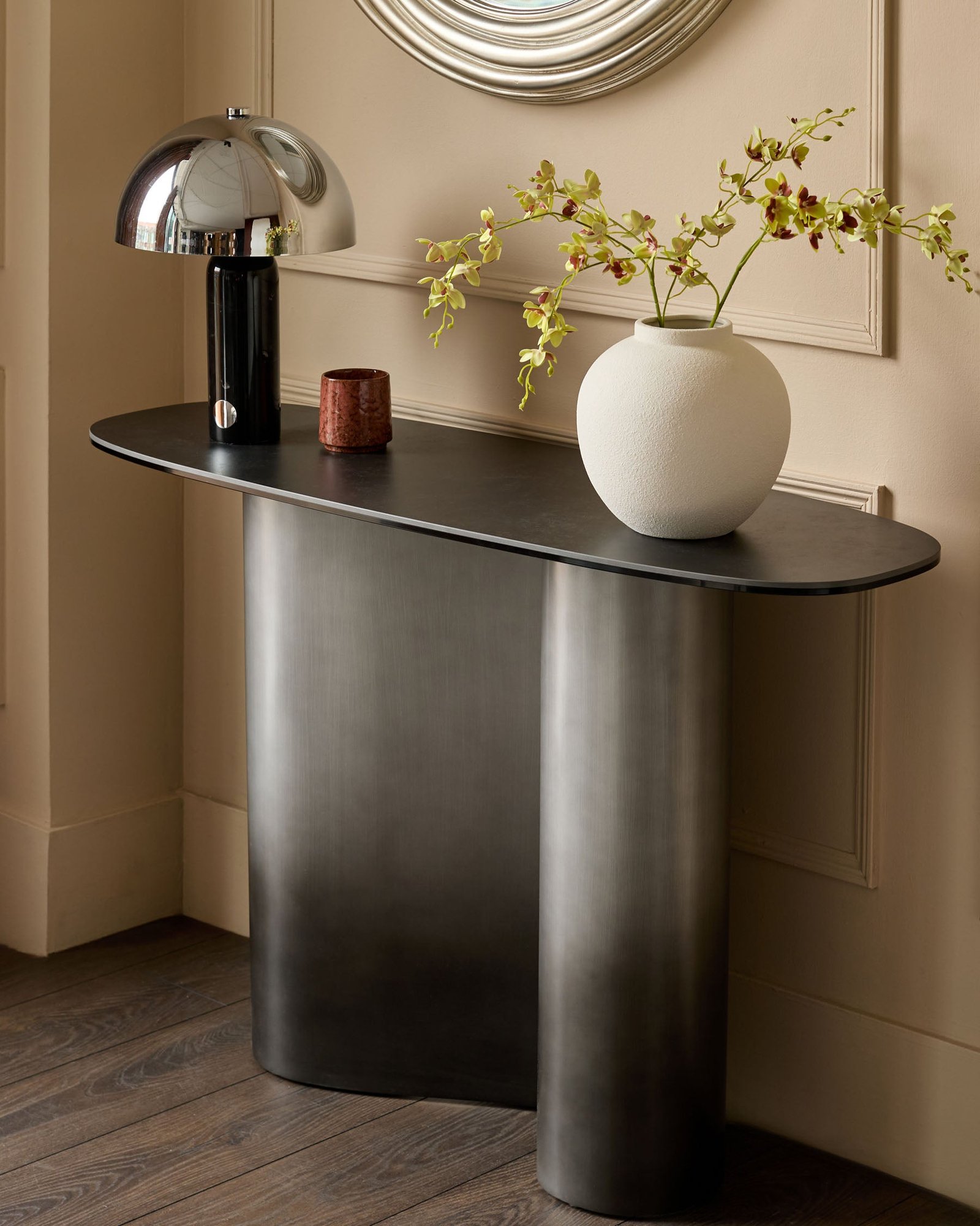 Dusk Scotland Carlo dark grey ceramic console table Back