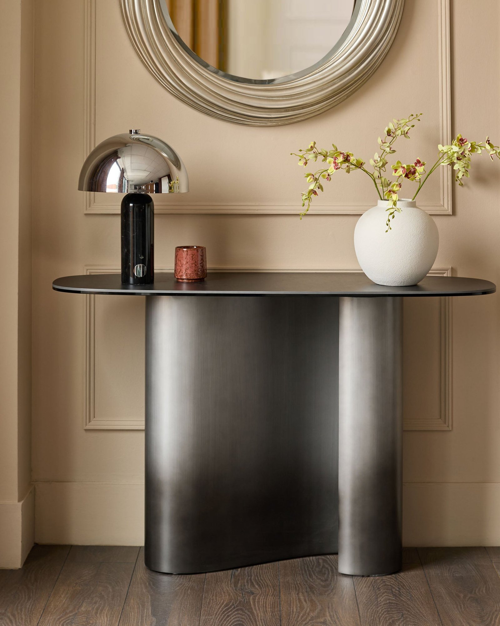 Dusk Scotland Carlo dark grey ceramic console table Front