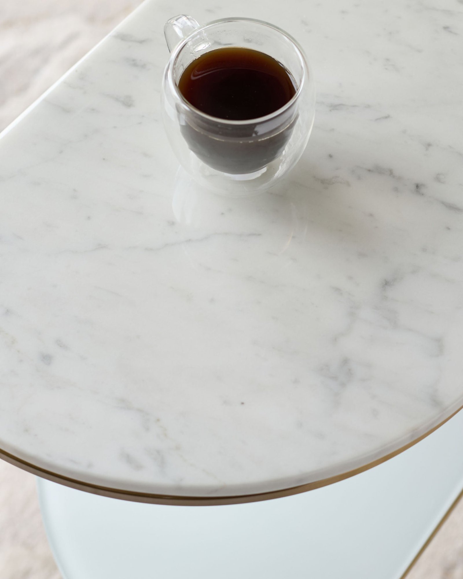 Dusk Scotland Demi white marble side table Side
