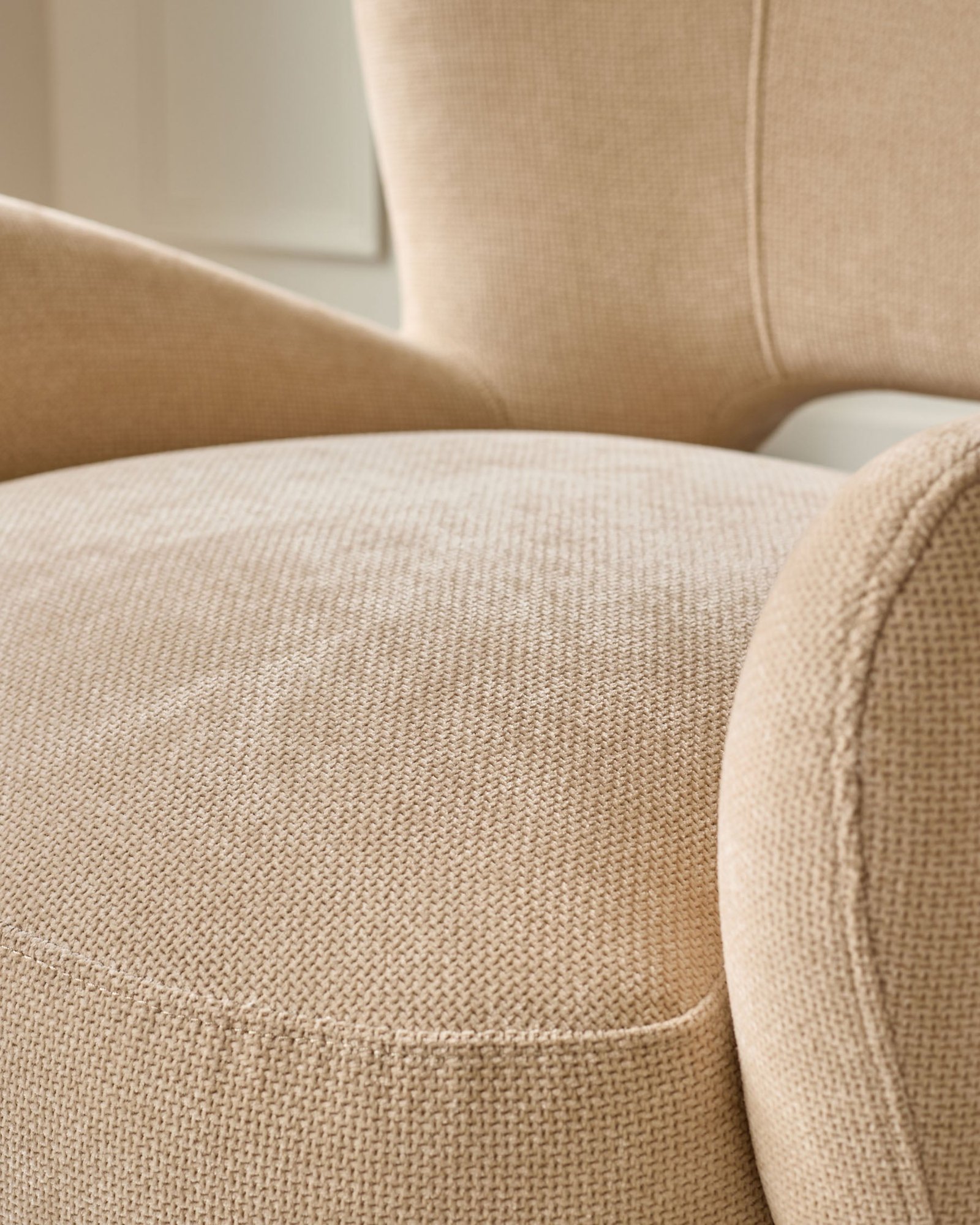 Dusk Scotland Evelyn champagne chenille occasional chair Side