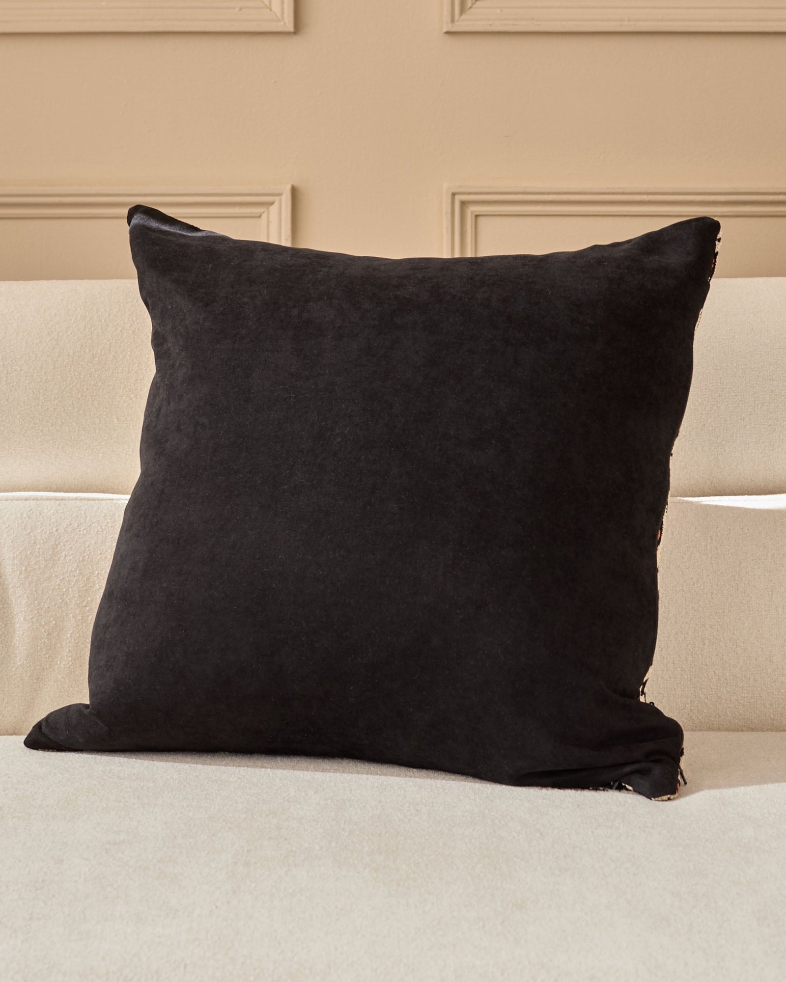 Dusk Scotland Teela black patterned large cushion Back